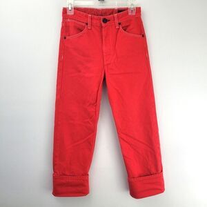 RAG & BONE canvas utility red jeans
